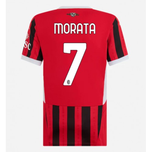 Ženski Nogometni dresi AC Milan Alvaro Morata #7 Domači 2024-25 Kratek Rokav